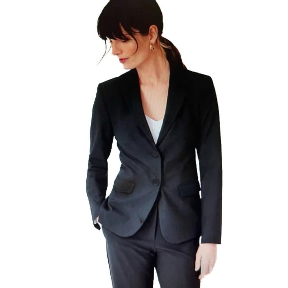 Black Ann Taylor Two-Button Blazer